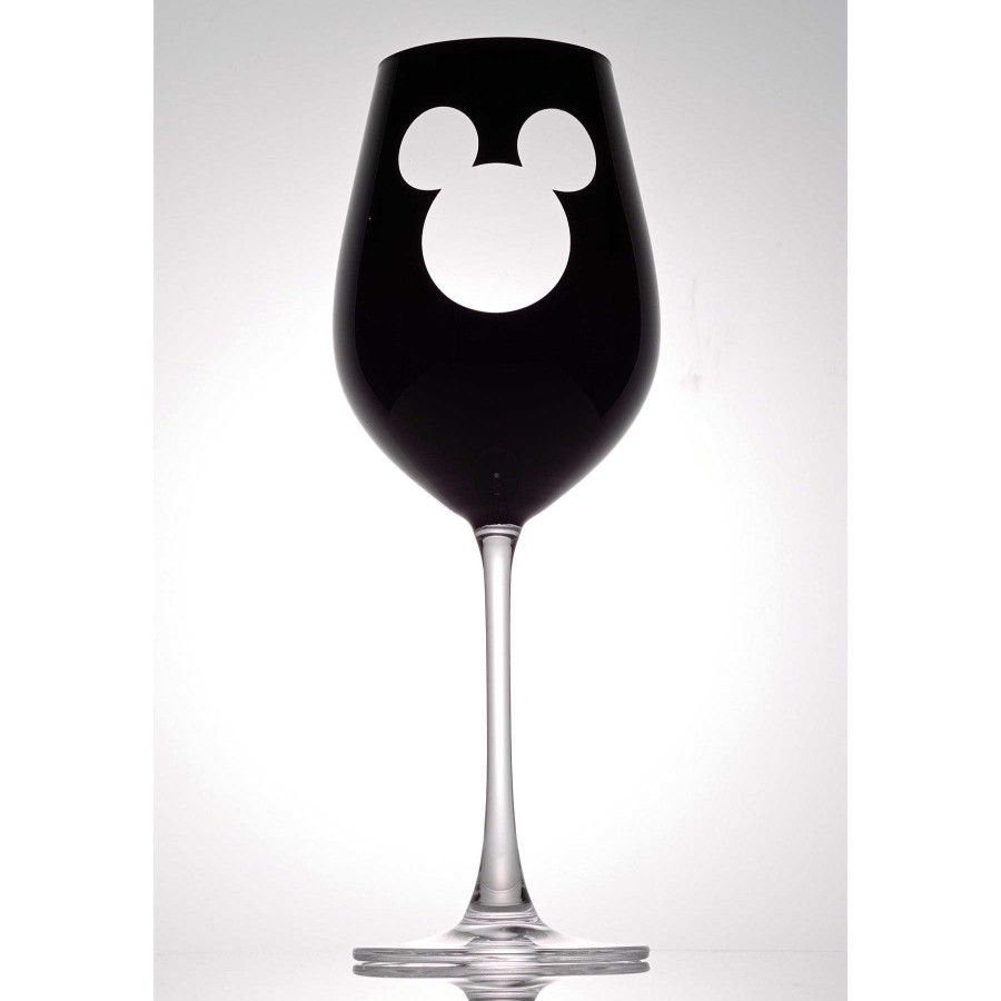 JoyJolt Disney Luxury Mickey Mouse Stemmed Red Wine Glass Set | Wine Glasses