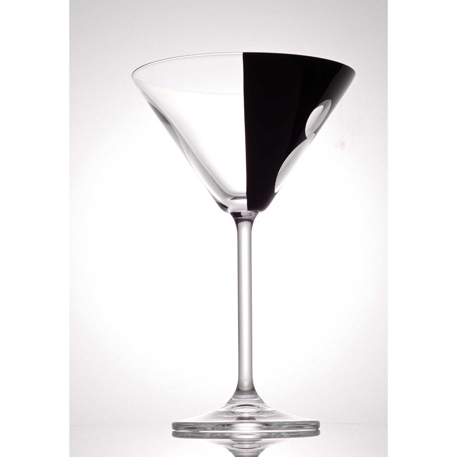 JoyJolt Disney Luxury Mickey Mouse Crystal Martini Glass - 10 Oz - Set Of 2 | Martini Glasses