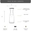 JoyJolt Joyjolt Hali Glass Carafe Bottle Pitcher With Lids | Decanters & Carafes