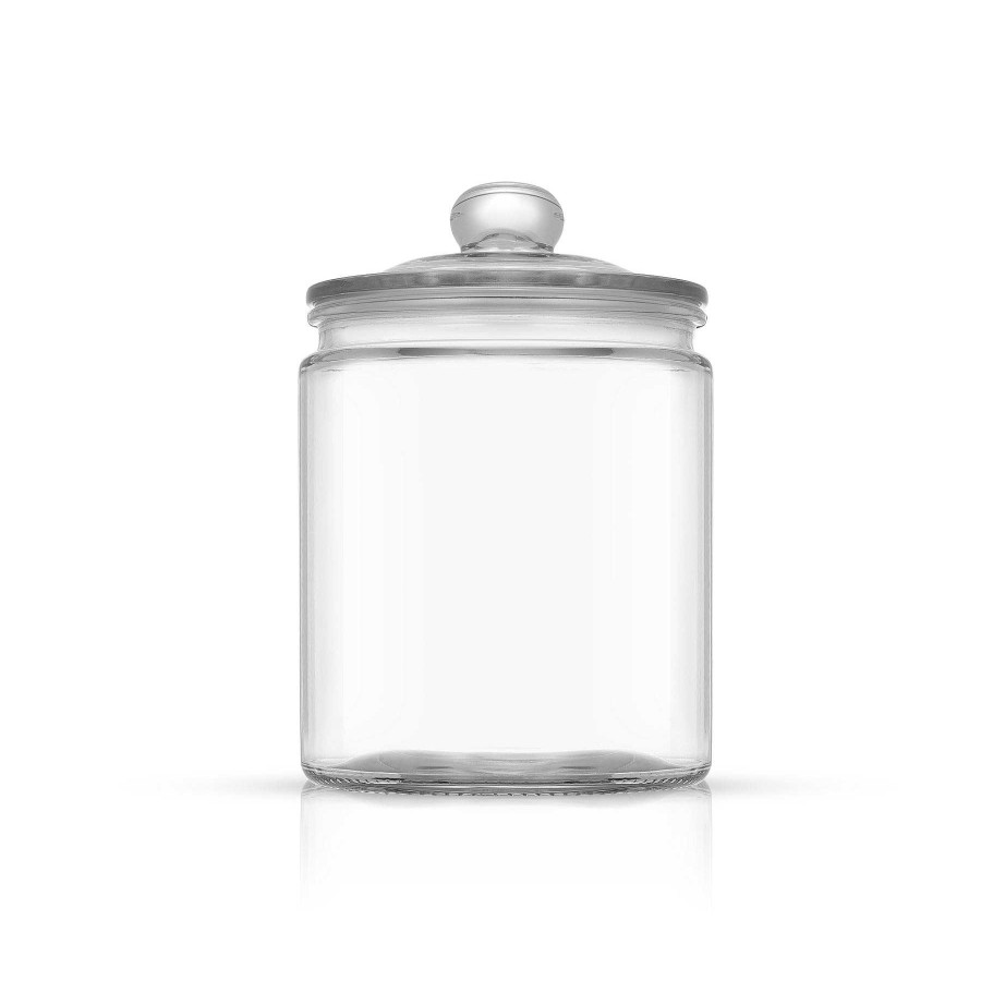 JoyJolt Joyful Round Glass Cookie Jar With Airtight Lids | Storage Containers