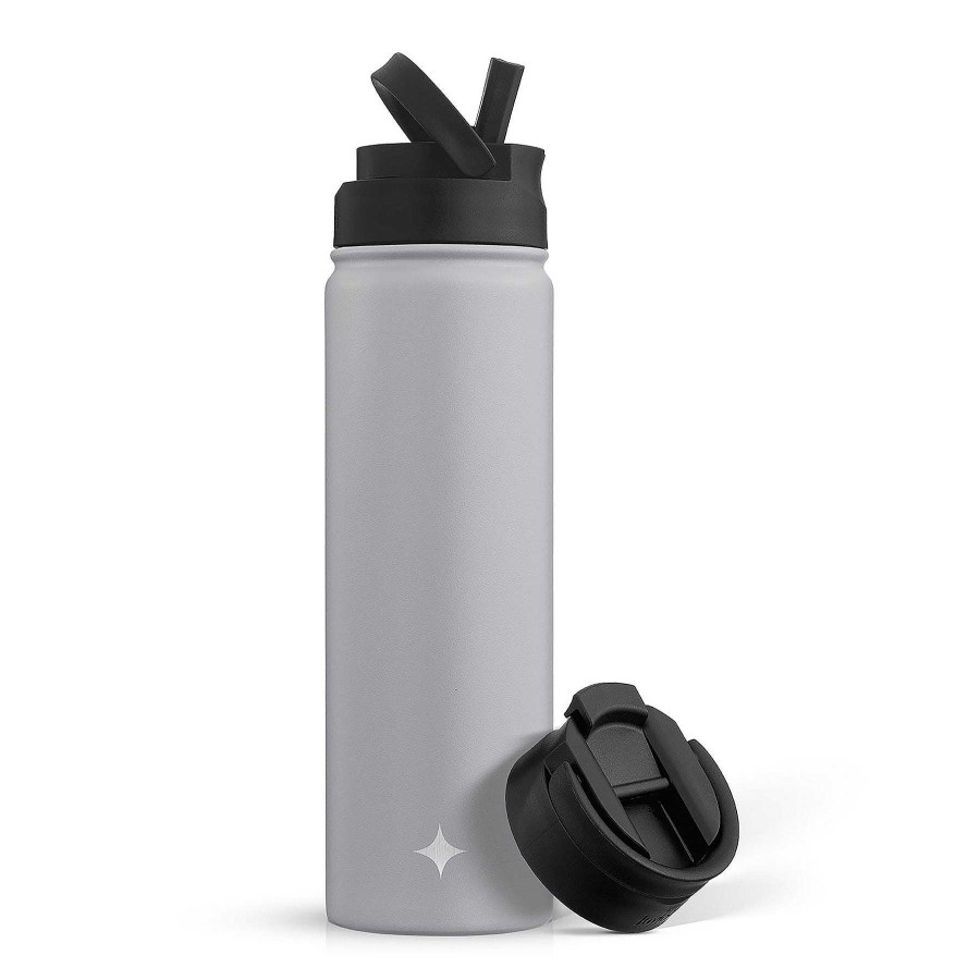 JoyJolt Joyjolt Vacuum Insulated Water Bottle With Flip Lid & Sport Straw Lid | Stainless Steel Bottles