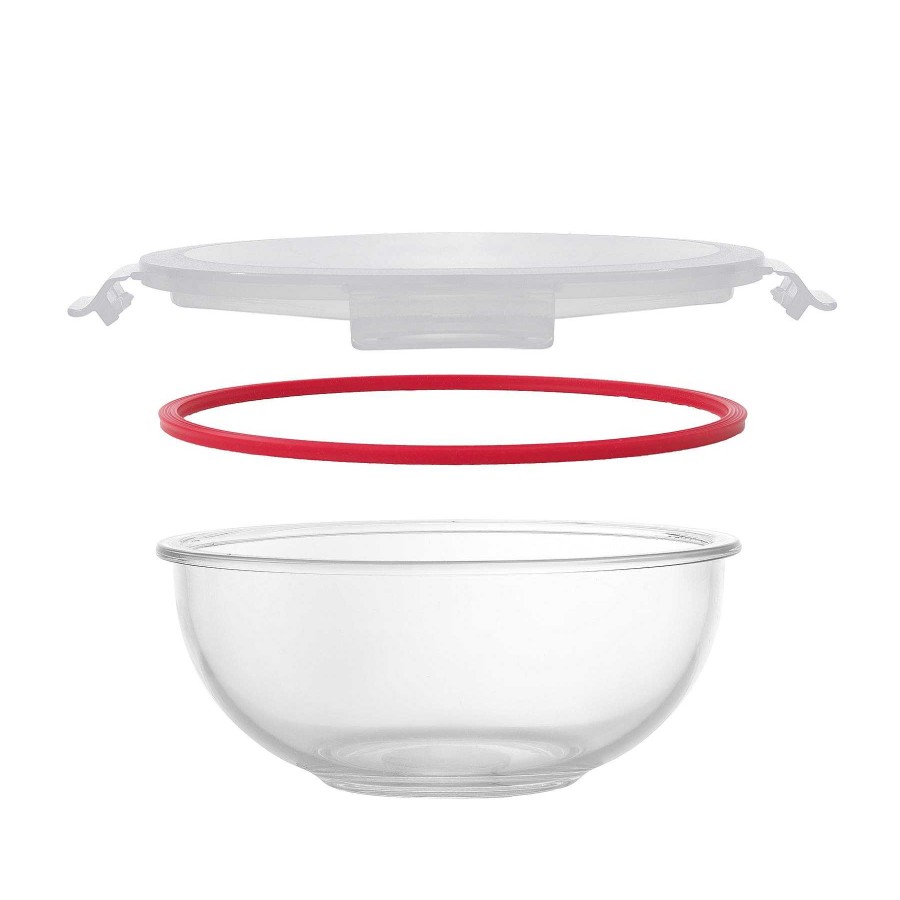 JoyJolt Joyful Borosilicate Glass Mixing Bowl Set With Airtight Lids | Storage Containers