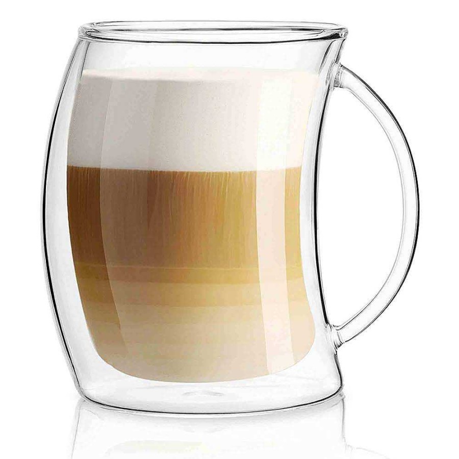 JoyJolt Caleo Double Wall Glasses | Double Wall Coffee Glasses