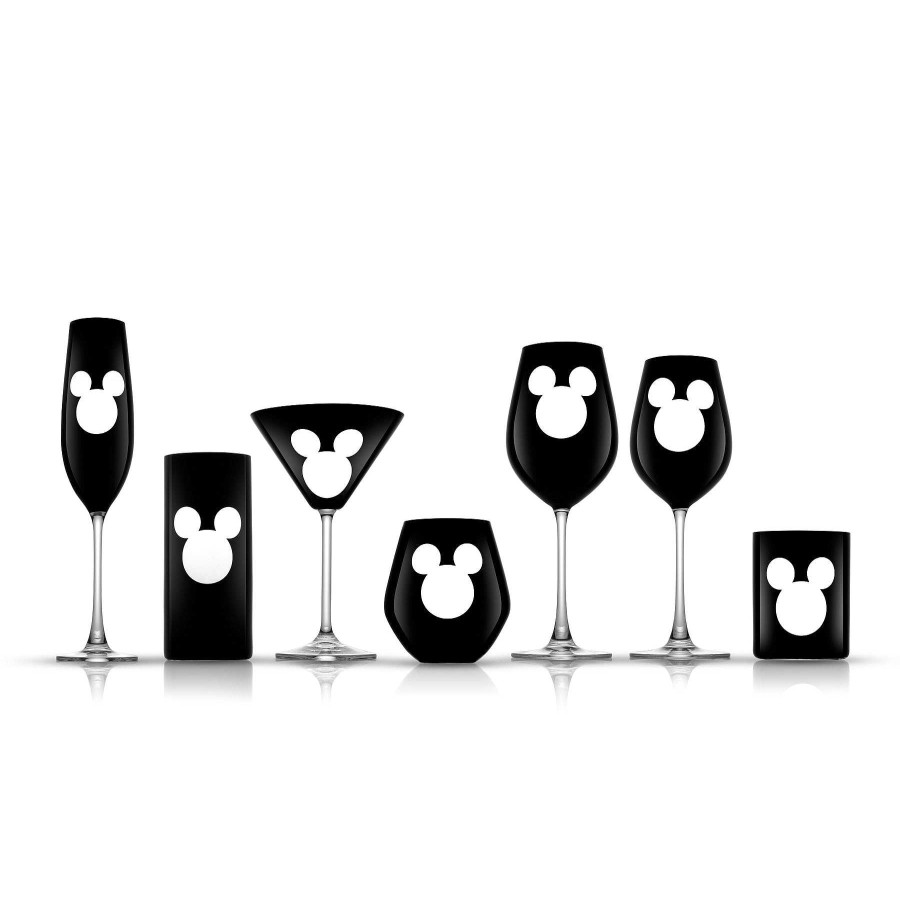 JoyJolt Disney Mickey 20Oz Crystal Stemless Glasses Set | Wine Glasses