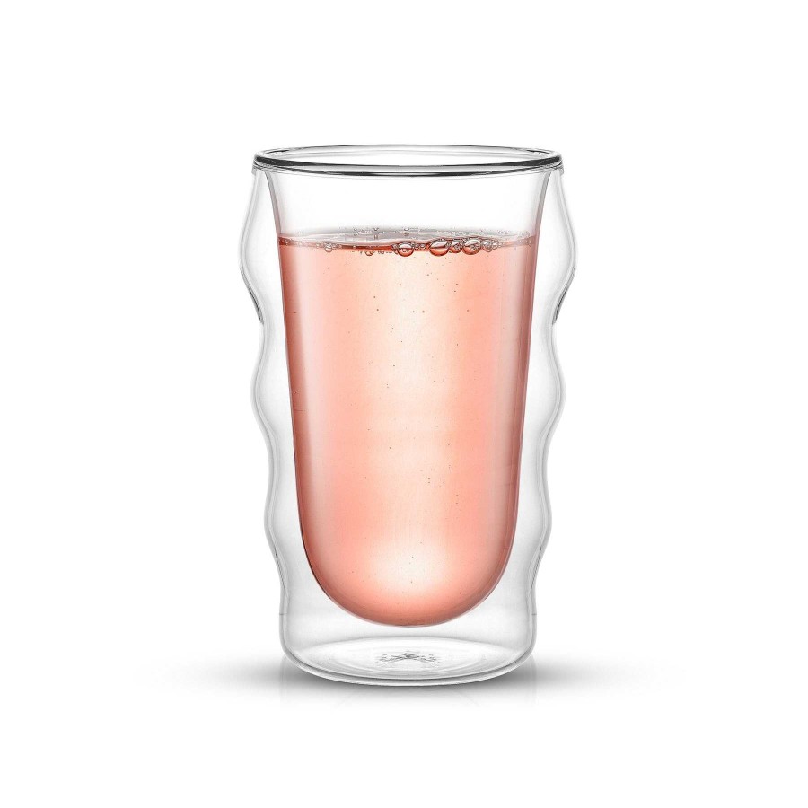 JoyJolt Christian Siriano New York Flux Double Wall Insulated Glasses | Double Wall Coffee Glasses