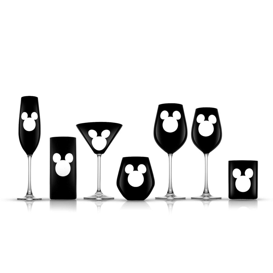 JoyJolt Disney Luxury Mickey Mouse Stemmed Red Wine Glass Set | Wine Glasses