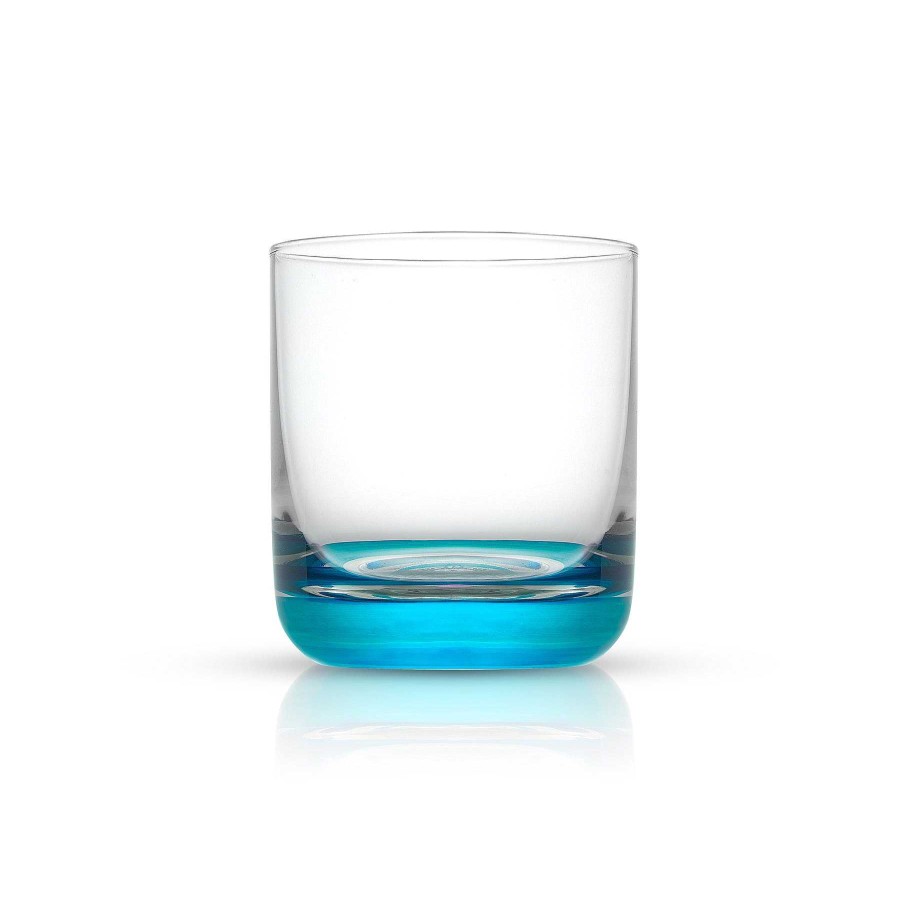 JoyJolt Hue Colored Double Old Fashion Whiskey Glass Tumbler Set | WhisWholesale & Dof Glasses