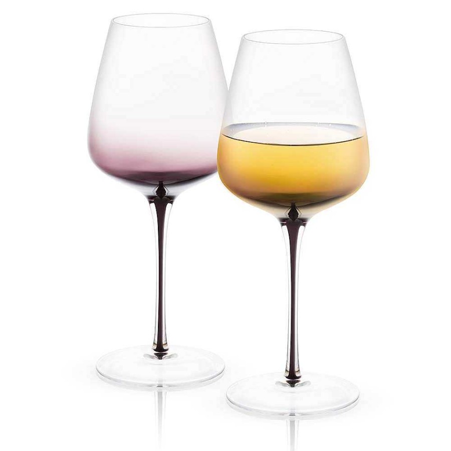 JoyJolt Black Swan White Wine Glasses | Wine Glasses