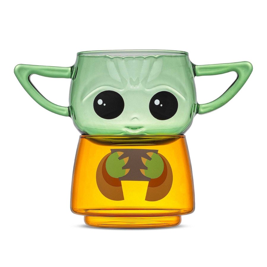 JoyJolt Star Wars Stackable Character Collection Grogu Stackable Glasses | The Mandalorian