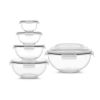 JoyJolt Joyful Borosilicate Glass Mixing Bowl Set With Airtight Lids | Storage Containers