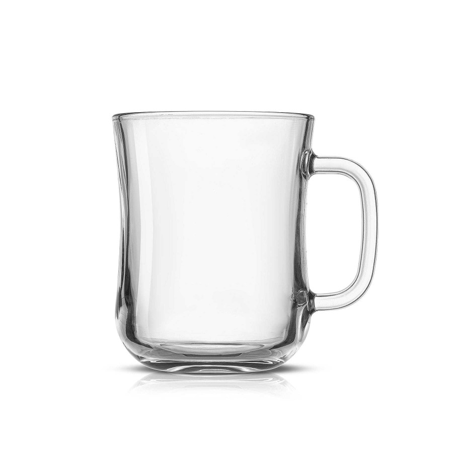 JoyJolt Diner Glass Coffee Mugs | Double Wall Coffee Glasses