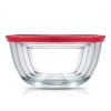 JoyJolt Joyful 4 Large Glass Mixing Bowls With Lids | Storage Containers