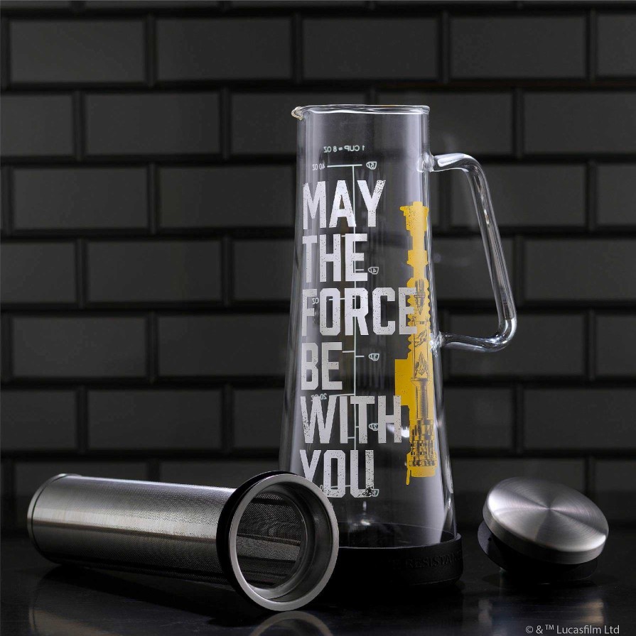 JoyJolt Star Wars Force Cold Brew Glass Pitcher - 1 L (32 Oz) | Star Wars Glasses