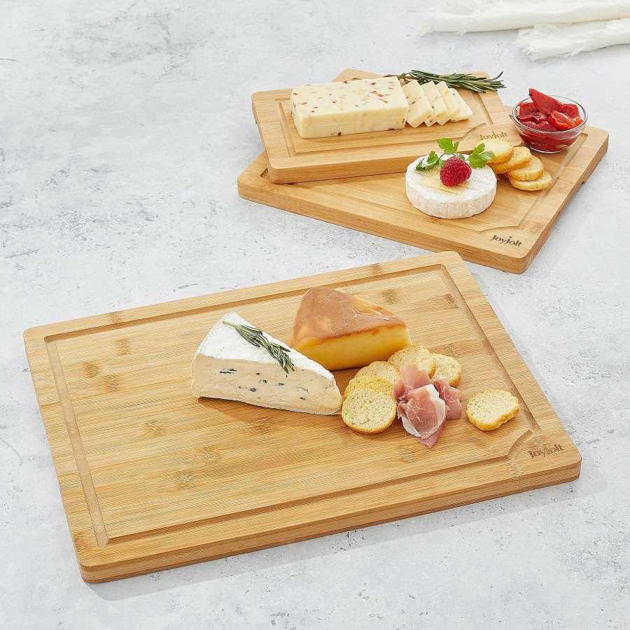 JoyJolt Joyjolt 3 Piece Bamboo Kitchen Cutting Board Set | Kitchen Essentials