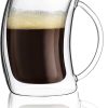 JoyJolt Caleo Double Wall Glasses 2 Oz | Double Wall Coffee Glasses