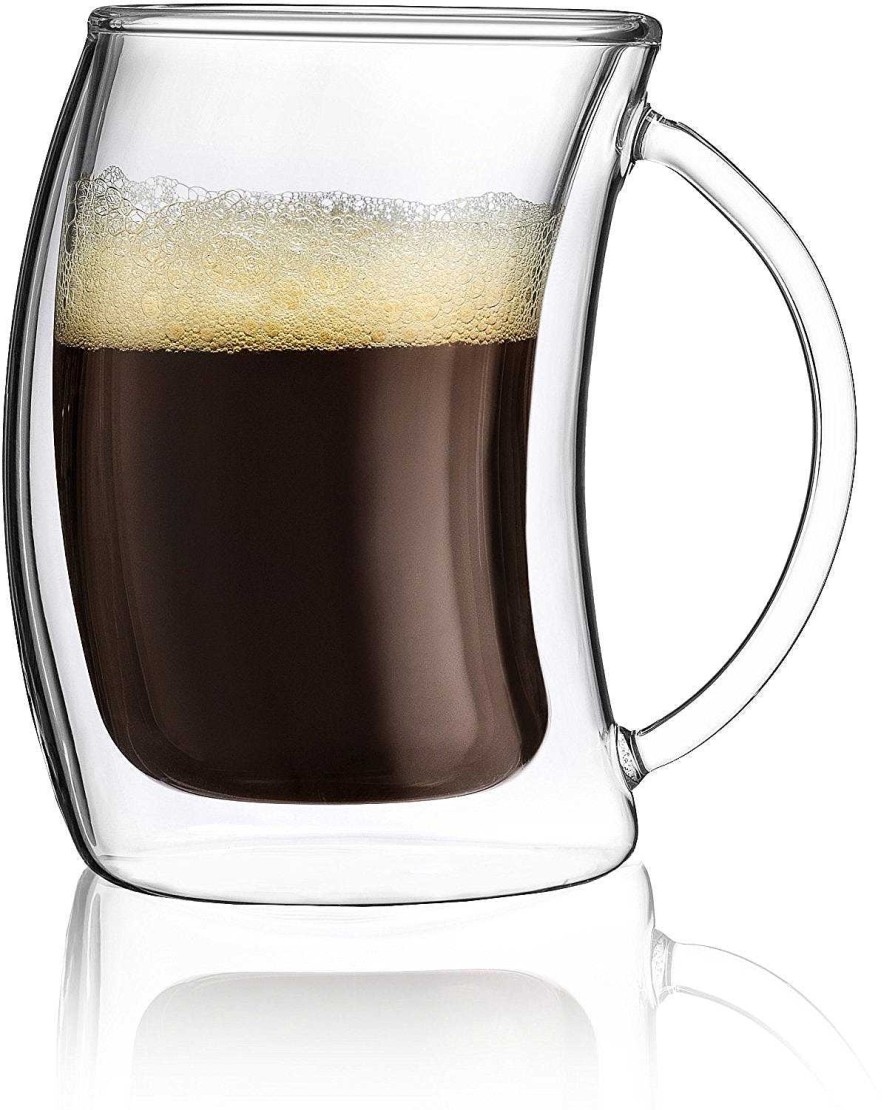 JoyJolt Caleo Double Wall Glasses 2 Oz | Double Wall Coffee Glasses