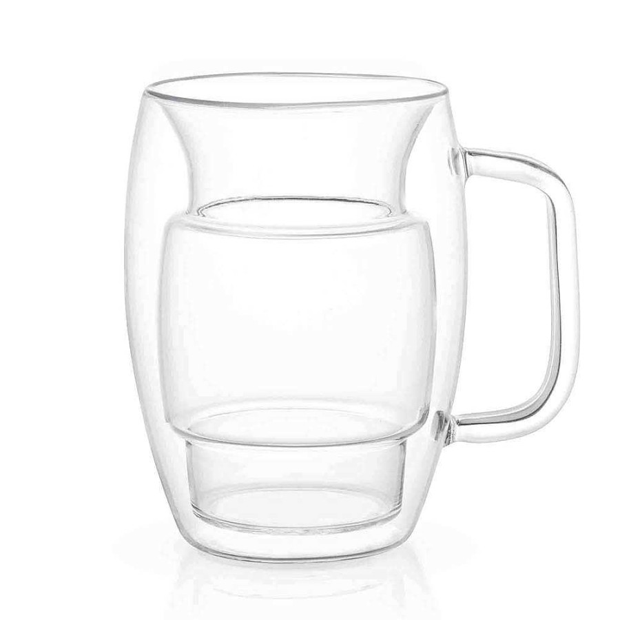 JoyJolt Cadus Double Wall Glasses 16 Oz | Double Wall Coffee Glasses