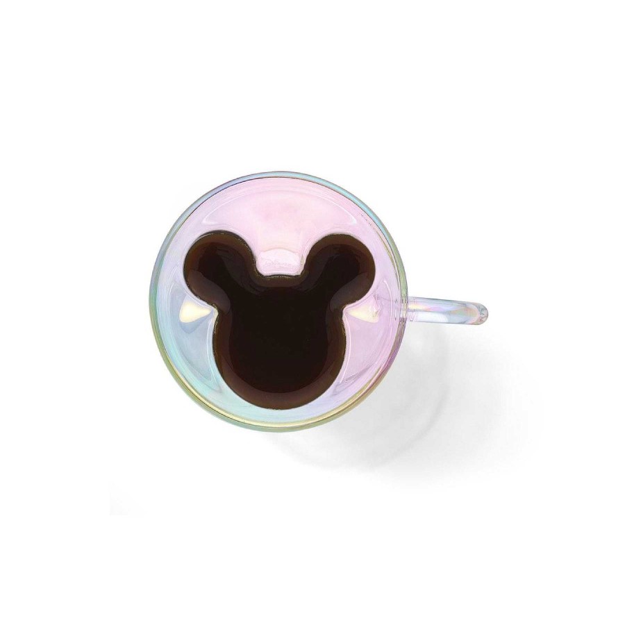 JoyJolt Disney100 3D Mickey Double Wall Espresso | Double Wall Coffee Glasses