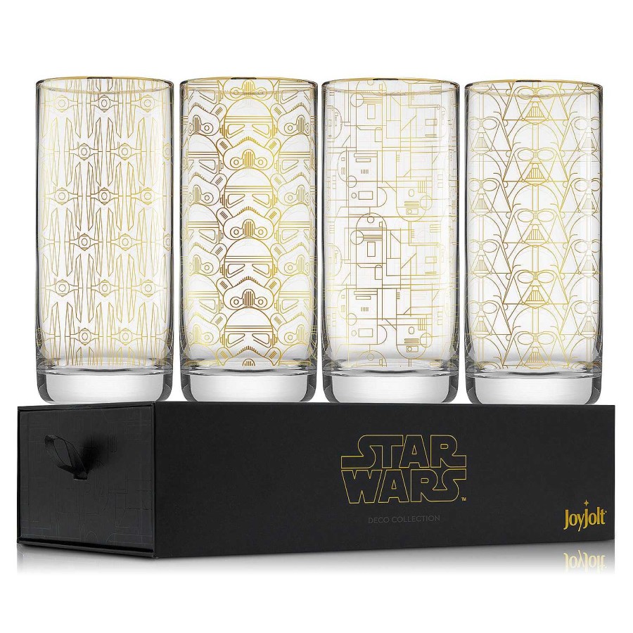 JoyJolt Star Wars Limited Edition Deco Collection Tall Glasses | Star Wars Glasses