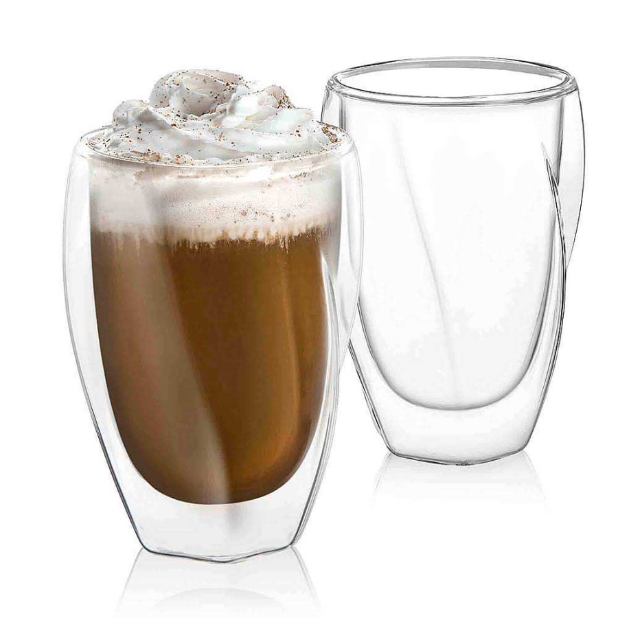 JoyJolt Lacey Double Wall Insulated 10 Oz Glasses | Weddings Gifts