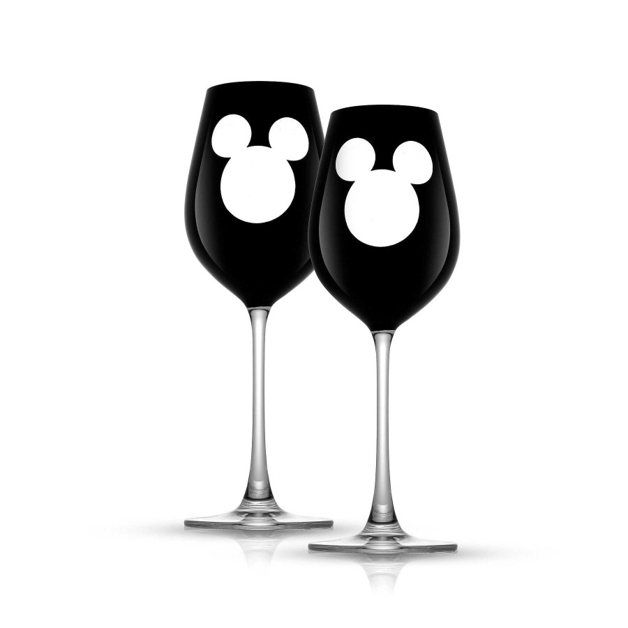 JoyJolt Disney Mickey Crystal 16Oz Stemmed Glass Set | Wine Glasses