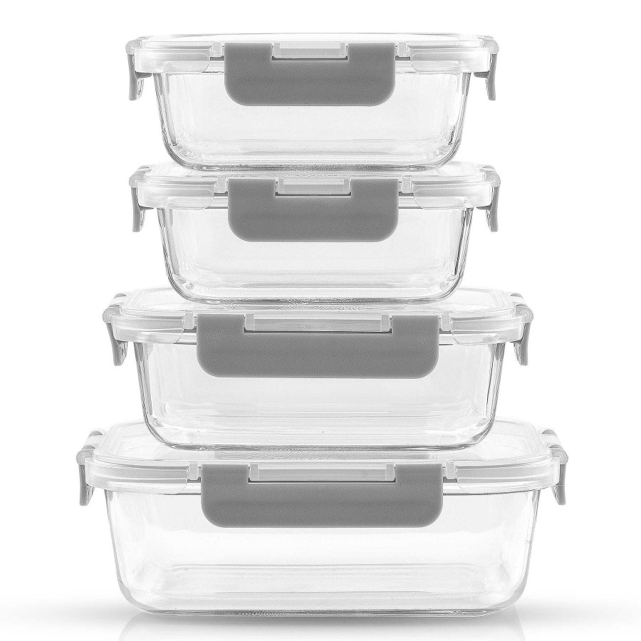 JoyJolt Joyful 12 Glass Storage Containers With Leakproof Lids Set | Glass Containers