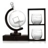 JoyJolt Executive Computer 3-Piece Whiskey Decanter & Glasses Set | WhisHot & Dof Glasses