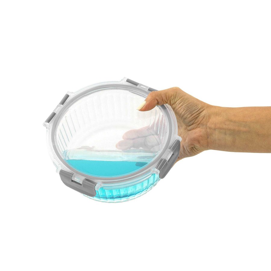 JoyJolt Joyjolt 12 Fluted Glass Containers & Leakproof Lids | Glass Containers