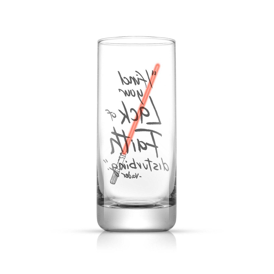 JoyJolt Star Wars Darth Vader Lightsaber Tall Drinking Glass - 14.2 Oz | Star Wars Glasses