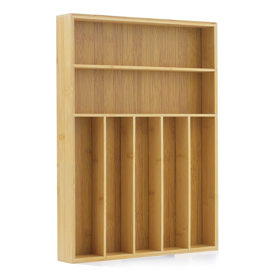 JoyJolt 7 Compartment Bamboo Drawer Organizer | New Arrivals