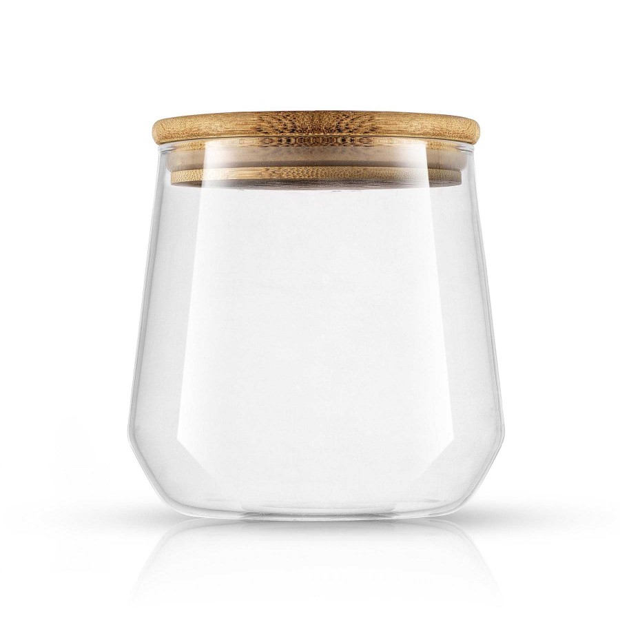 JoyJolt Joyful Glass Jar With Airtight Bamboo Lid | Storage Containers