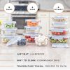 JoyJolt Joyful 12 Glass Storage Containers With Leakproof Lids Set | Glass Containers