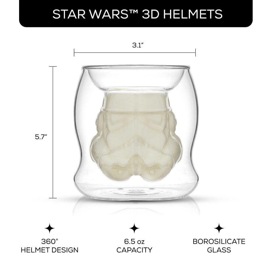 JoyJolt Star Wars Boba Fett 3D Helmet Double Wall Glass | Double Wall Coffee Glasses