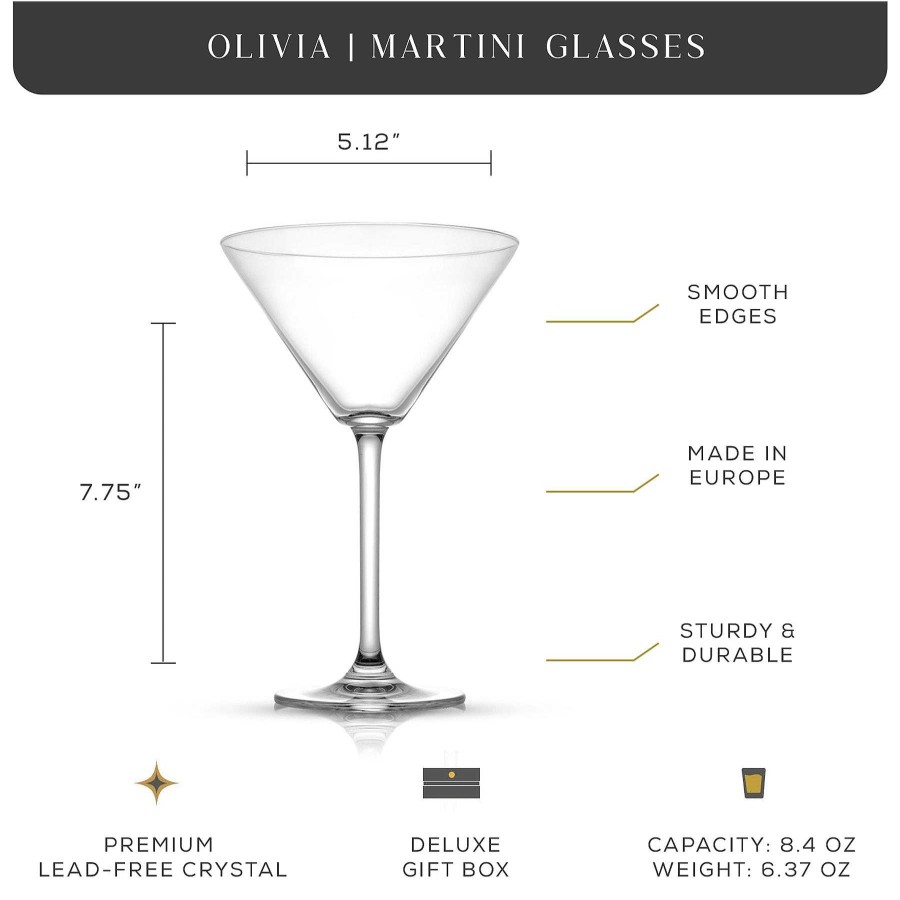 JoyJolt Olivia Premium Martini Glasses | Martini Glasses