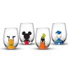 JoyJolt Disney Mickey Mouse & Friends Squad Stemless Glasses | Disney Glasses