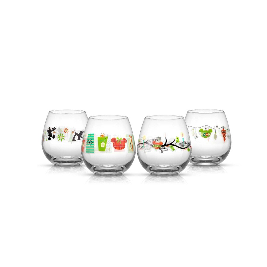 JoyJolt Disney Mickey Mouse Joy O Joy Stemless Glass | Disney Glasses